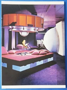 Postcard Central living area Visiona Bayer AG Joe Colombo 60s Design 6.25"x4.5" - Picture 1 of 2