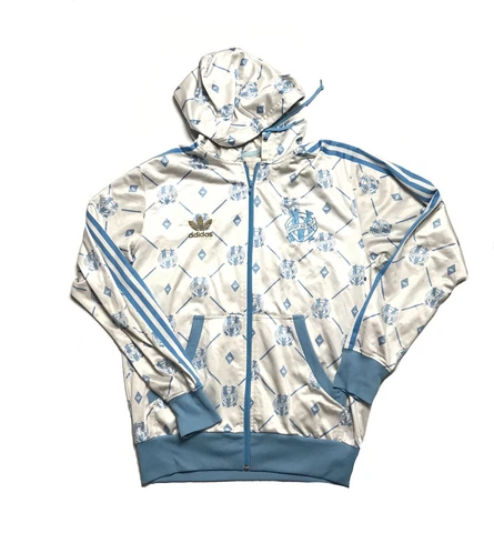 Men adidas Olympique Marseille Jacket Football Soccer Casual Hoodie France Cover