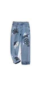 kids widelegg graffiti jeans - Picture 1 of 3