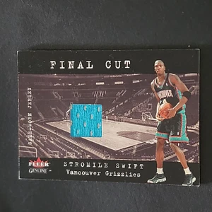 STROMILE SWIFT 2001-02 Fleer Genuine Final Cut Game Worn Jersey Grizzlies - Picture 1 of 2