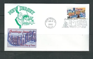 Us SC # 3590 Greetings From America - New Jersey - FDC . Artmaster Cachet - Picture 1 of 1