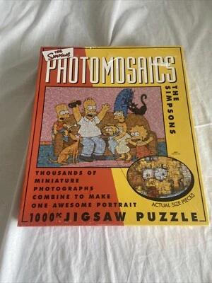 The Simpsons Family on the Couch Photomosaics 1000pc Jigsaw Puzzle - Image 1 of 4