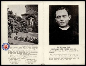 con RELIQUIA SIRVIENTE DE DIOS EDWARD POPPE (ahora bendito) tarjeta reliquia de colección con SELLO - Imagen 1 de 4