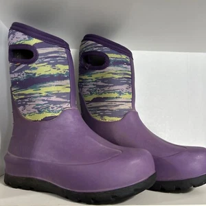 Bogs Kid’s Classic Plus Insulated Boot Pull On Rainboot Snow - Size Youth 4 Purp - Bild 1 von 5