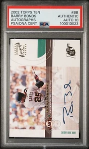 2002 Topps Barry Bonds PSA 10 Auto - Picture 1 of 2