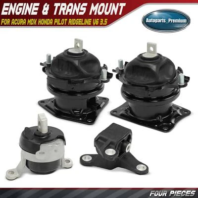 4x Montaje de motor y transmisión para Acura MDX Honda Pilot Ridgeline V6 3,5 L Foto 1 de 4