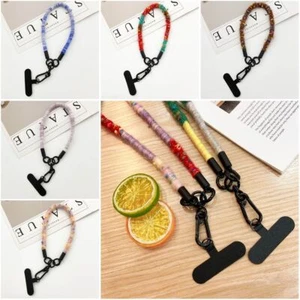 Fiber Mobile Phone Lanyard Handwoven Phone Wrist Straps Phone Case Strap - Photo 1 sur 19