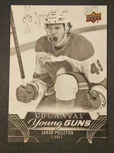 23-24 UD Canvas Jakob Pelletier Black & White Young Guns 1:135 Packs Pull Ratio - Picture 1 of 2