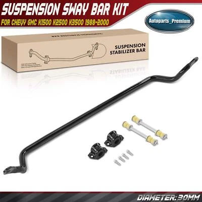 Front Suspension Sway Bar w/ Bushing Kit for Chevy GMC K1500 K2500 K3500 88-00 - Image 1 of 4