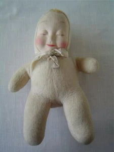Vintage Kewpie Doll with Mask Face & Stuffed Cloth Body&Limbs Baby Doll 11" Tall - Picture 1 of 4