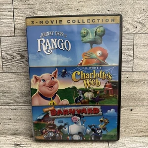 Rango/Charlotte's Web/Barnyard 3-Movie Collection DVD 2017 NEW Sealed Ships FREE - Picture 1 of 4