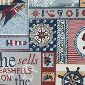 Dekostoff Loneta maritim Seashore Canvas (Preis= 0,5 M) - Bild 1 von 5