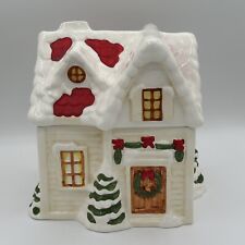 STUDIO 5 CHRISTMAS SNOW HOUSE COOKIE JAR 1993 With Original Box, Vintage