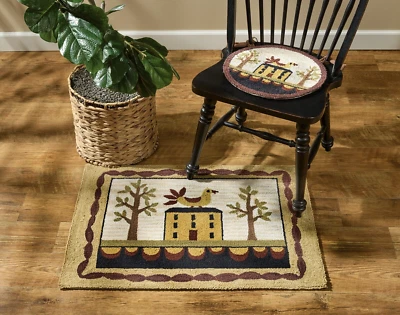 Bless Our Home Handcrafted Hooked Rug Primitive Country By Park Design 24" x 36" - Image 1 of 4
