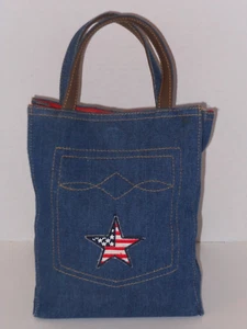 PYRAMID ACCESSORIES BLUE DENIM BACKPACK FOR GIRLS - Picture 1 of 7