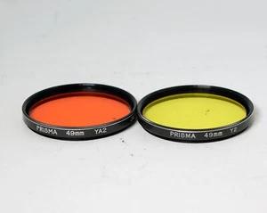Prisma 49mm Yellow Y2 and Yellow Orange YA2 B+W Filters SLR Film DSLR Digital - Picture 1 of 1