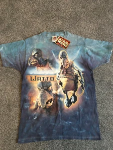 Camiseta Vatto Vintage 1999 Star Wars Phantom Menace Talla M Azul Líquido - Imagen 1 de 8