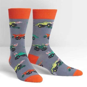 Calze da uomo grigie Monster Trucks taglia 10-13 calzino It To Me moda nuove - Foto 1 di 3