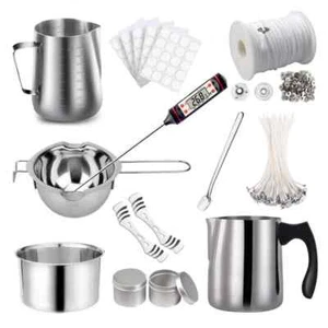 Kit para hacer velas hágalo usted mismo velas herramientas artesanales fabricación de velas olla verter cera fundida... - Imagen 1 de 15