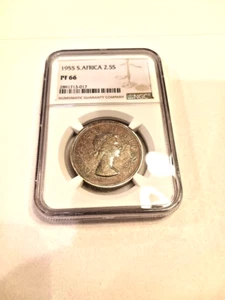 1955 South African 2 1/2 Shillings PF 66 - Picture 1 of 4