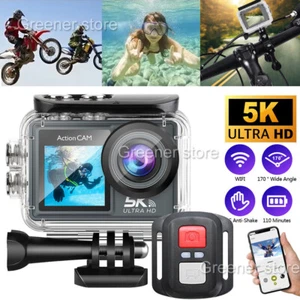 5K 30FPS Action Camera Anti-shake Dual Screen Remote Control Bicycle Diving Cam - Picture 1 of 17
