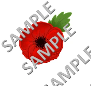 2x REMEMBRANCE SUNDAY POPPY CAR STICKERS Armed Forces - also for laptops etc - Picture 1 of 1