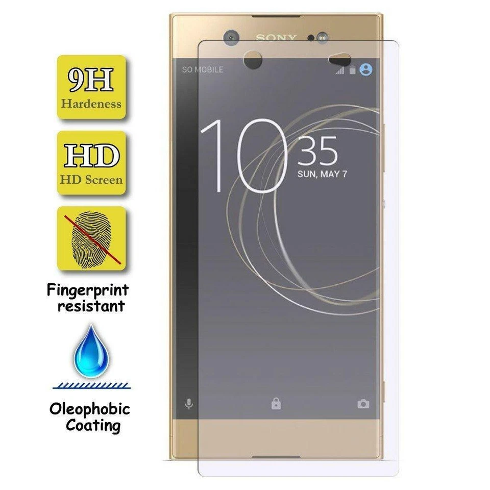 New Pack Of 5 Clear Tempered Glass Screen Protector For Sony Xperia XA1 G3121 - Image 1 of 1