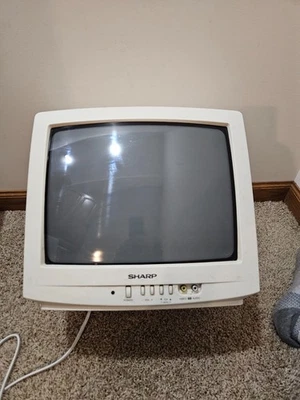 Sharp 13N-M150B 13" Retro Gaming CRT Tube Television TV Monitor With Remote  - Image 1 of 4