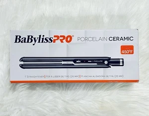 BaBylissPRO Porcelain Ceramic Flat Iron Hair Straightener 1" Professional Result - Picture 1 of 3