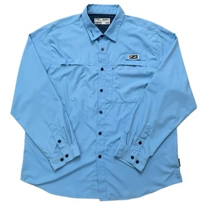 Pelagic Eclipse Guide Shirt Mens Size 2XL Long Sleeve Vented Fishing Blue - Picture 1 of 5