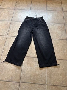 Boohoo MAN Denim Parachute Jeans -Black- Size 30R NEW WITH TAGS - Picture 1 of 1