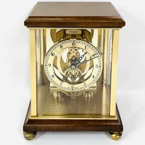 Vintage S. Haller QSU 7” Brass Quartz Clock One (1) Jewel West Germany Works - Picture 1 of 16