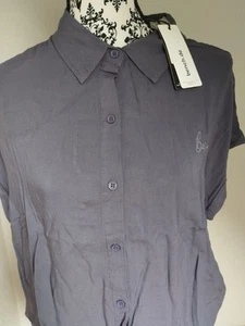 Damenbluse neu Bench Macie graystone M 40 kurzarm  Sommerbluse casual blaugrau - Bild 1 von 3