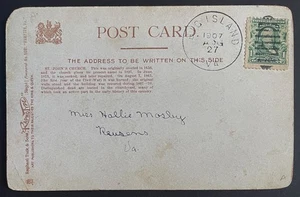 Big Island, Virginia Post Card mailed Aug 27, 1907 to Reusens (DPO), VA - Picture 1 of 2