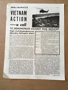 VIETNAM ACTION March 1966 Committee for NonviolentAction flyer anti-war protests - Picture 1 of 1