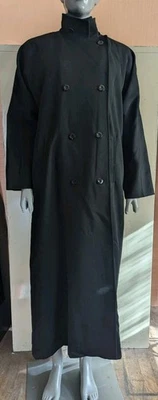 VTG 1990s Doncaster Black Double-Breasted Full-Length Coat w/Red Wool Lining M - Image 1 of 4