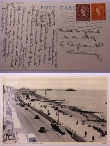 1925 Worthing Pier & Beach Divided Back Postcard - Picture 1 of 1
