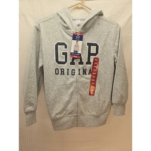 Gap Full Zip Unisex Sweater Fleece Size 8 Gray Hoodie - Picture 1 of 6
