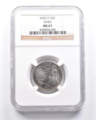MS67 2002-P Washington State Quarter Ohio NGC *6312 - Image 1 of 3