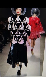 NWOT Women's Unique Junya Watanabe Comme Des Garçons Top Size S Black/White - Picture 1 of 16