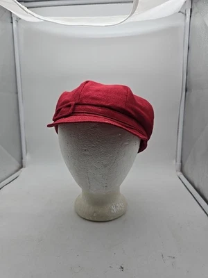 Red Velvet-Blend Newsboy Cap By Setmar New York NY With Adjustable Back Strap - Image 1 of 4