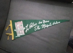 Vintage THE MIDGETS PALACE Filz Wimpel Le Palais Des Nains Montreal Tourist - Bild 1 von 10