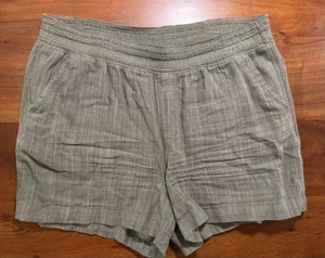Briggs pantaloncino donna vita alta verde pull on lino estivo costiero taglia XL - Foto 1 di 8