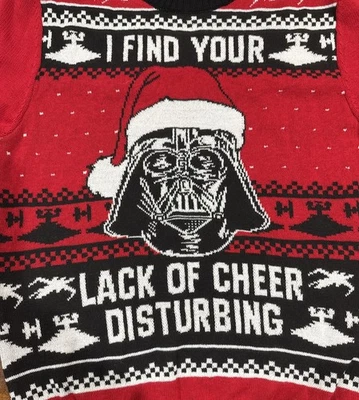 Star Wars Дарт Вейдер Рождественский свитер средний новый без ярлыков уродливый свитер - Изображение 1 из 4