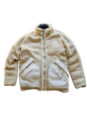 Moncler Chalon Giubbotto Reversible Jacket Size 2 (M) Navy / Beige Unisex - Image 1 of 4