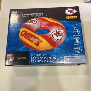 NFL Kansas City Chiefs 36 Inch Pool Ring Float Hot Summer Fun Inflatable Tube �� - Bild 1 von 3