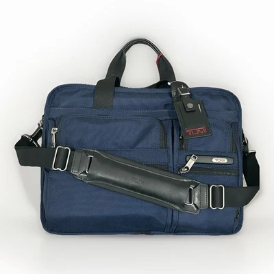 TUMI Expandable Organizer Laptop Brief W/Detachable Laptop Sleeve Blue 16x12x5.5 - Image 1 of 4