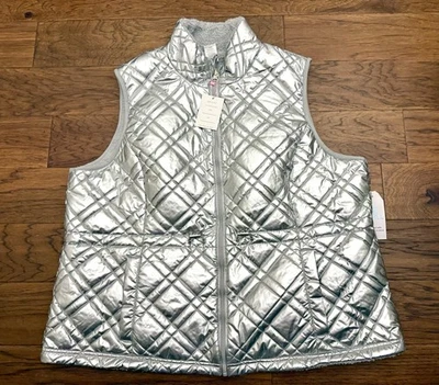 NEW Women’s Very Cool Women’s  Vest Silver Size 3XL. Warm Inside .Winter. Skiing - Image 1 of 4