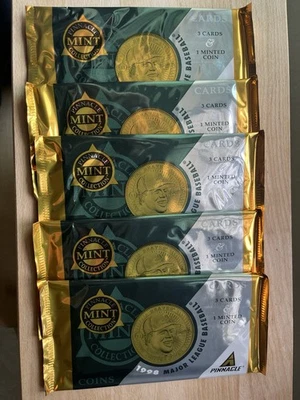 (5) 1998 Pinnacle Mint Collection Baseball Cards And Coins Factory Sealed Packs - Image 1 of 2