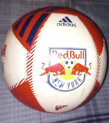 NY Redbulls MLS Branded Soccer Ball Size 4 - Adidas 2014 Design See Description - Image 1 of 4
